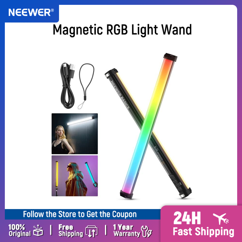 Photography Lighting Handheld - NEEWER ベーシック 21インチ 磁気RGBライトワンド LEDハンドヘルドビデオチューブ照明スティック スタジオ写真撮影