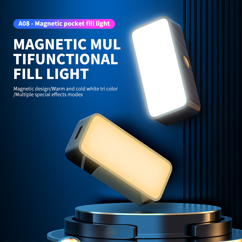 Photography Lighting Description - 磁気ポータブルミニ Selfie フィルライト調整可能な照明充電式ポータブル Led ビデオライト Tiktok