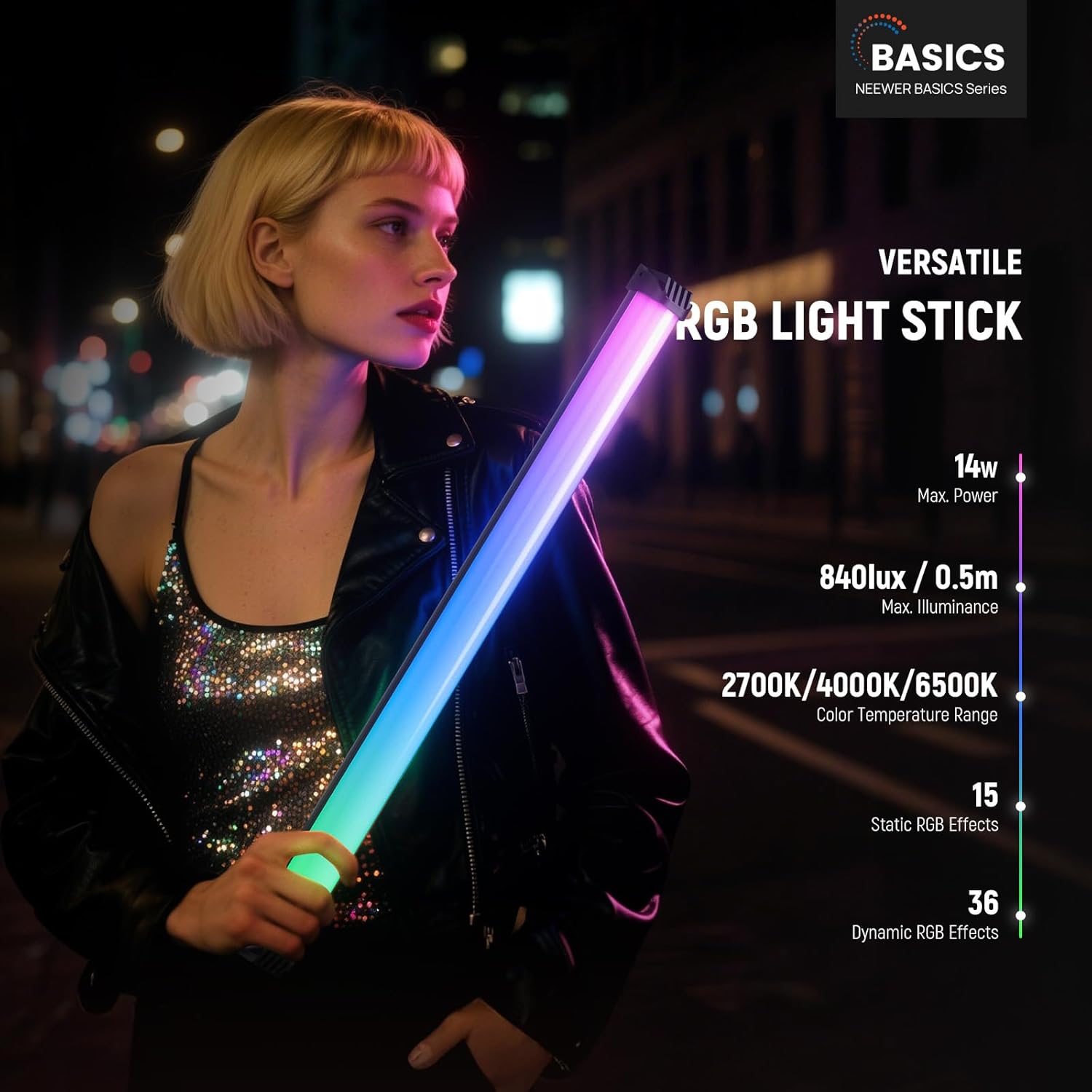 NEEWER ベーシック 21インチ 磁気RGBライトワンド - Photography Lighting Handheld のレビューと価格