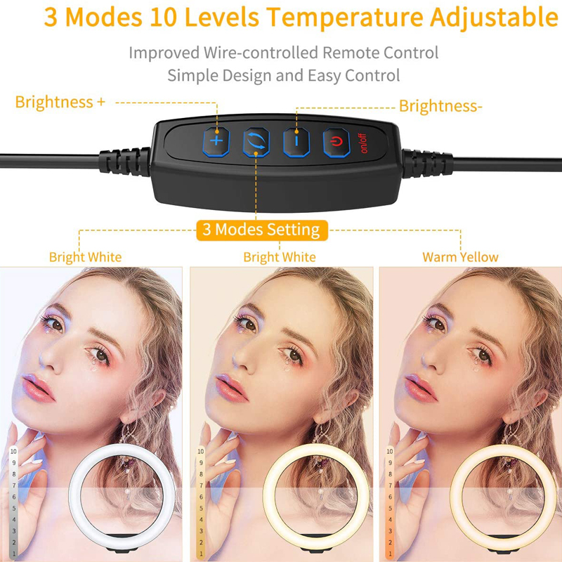 ビデオライト 16/26/33cm セルフィーリングLEDラ - Photography Lighting Description のレビューと価格