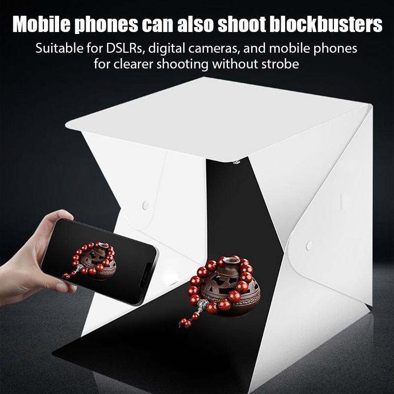 20cmポータブルフォトボックス写真撮影用折りたたみ式LED - Photography Lighting Description のレビューと価格