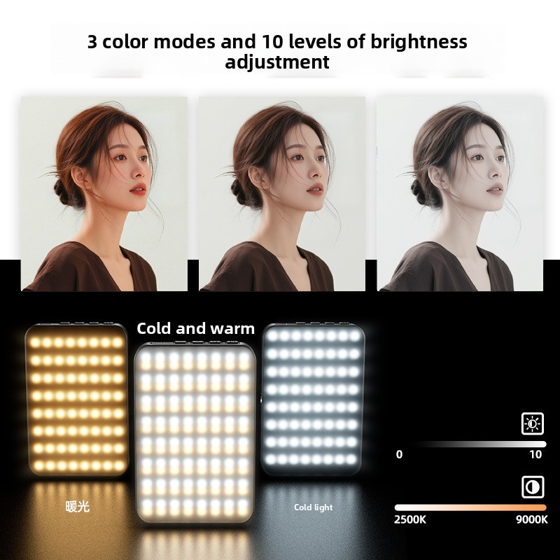 両面磁気フィルライト 携帯電話 ライブ写真 二色の優しい光  - Photography Lighting Handheld のレビューと価格