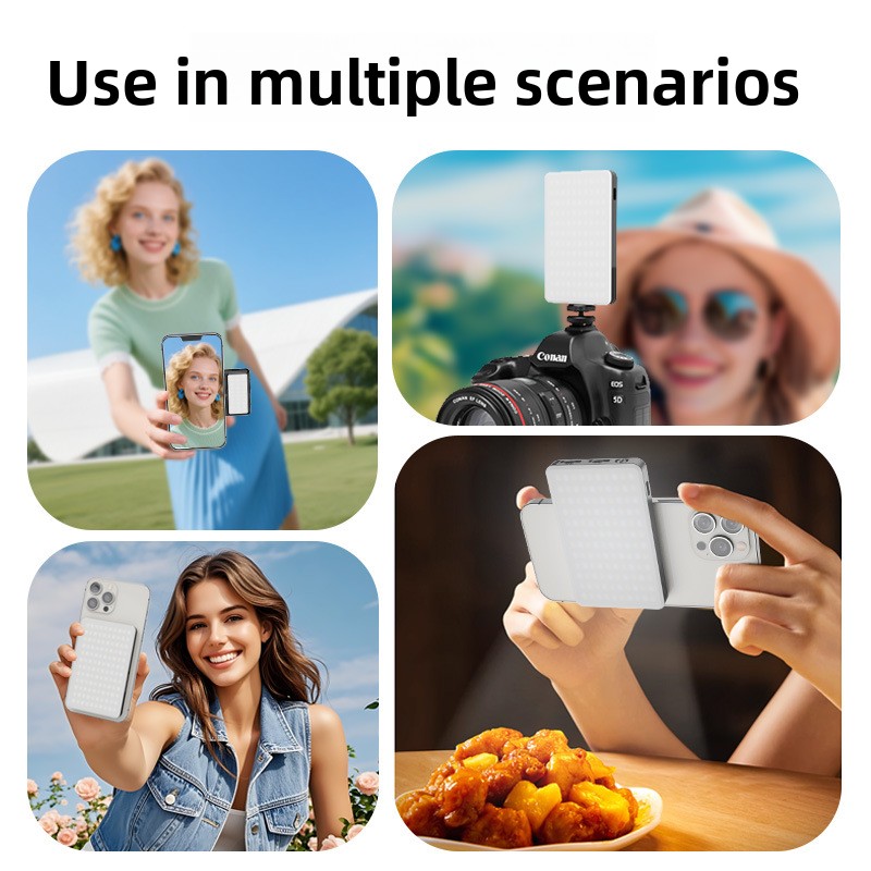 両面磁気フィルライト 携帯電話 ライブ写真 二色の優しい光  - Photography Lighting Handheld のレビューと価格